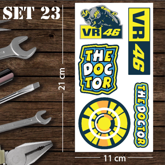 Assorted Motorcycle Bike Stickers Set Pack 23 Racing Decal