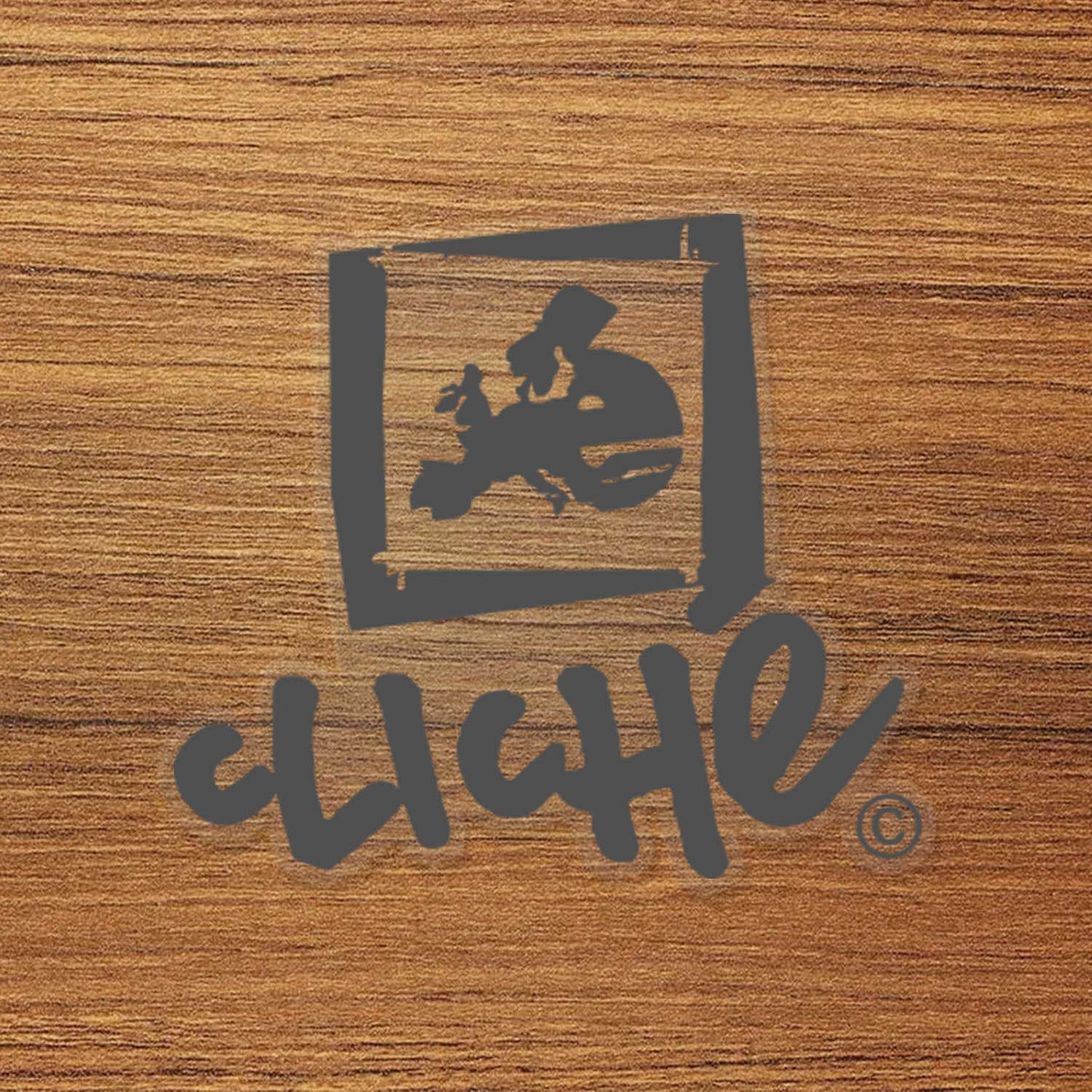 Cliché Skateboard Logo Vinyl Decal Sticker – Waterproof & Durable