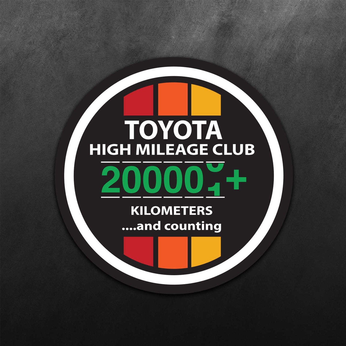 Toyota High Mileage Club Sticker for Toyota