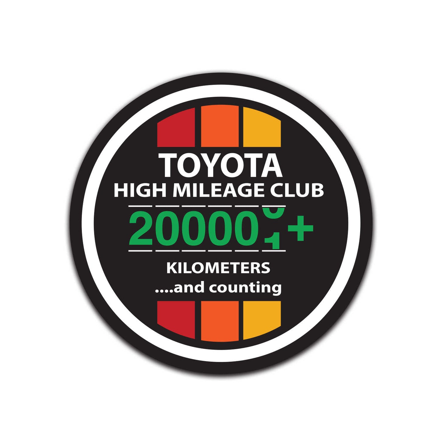 Toyota High Mileage Club Sticker for Toyota