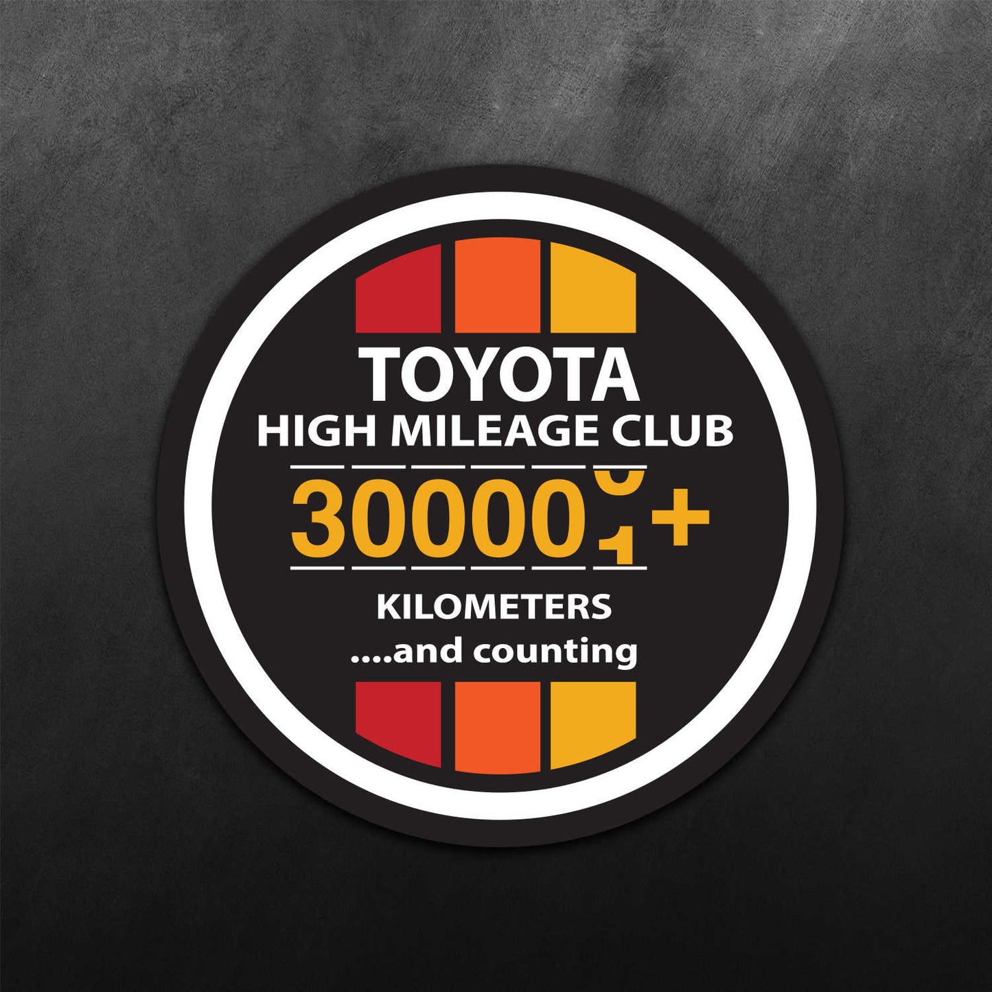 Toyota High Mileage Club Sticker for Toyota
