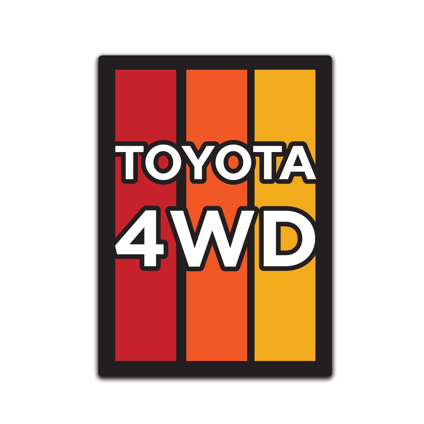 Retro Toyota 4x4 4WD Sticker for Toyota