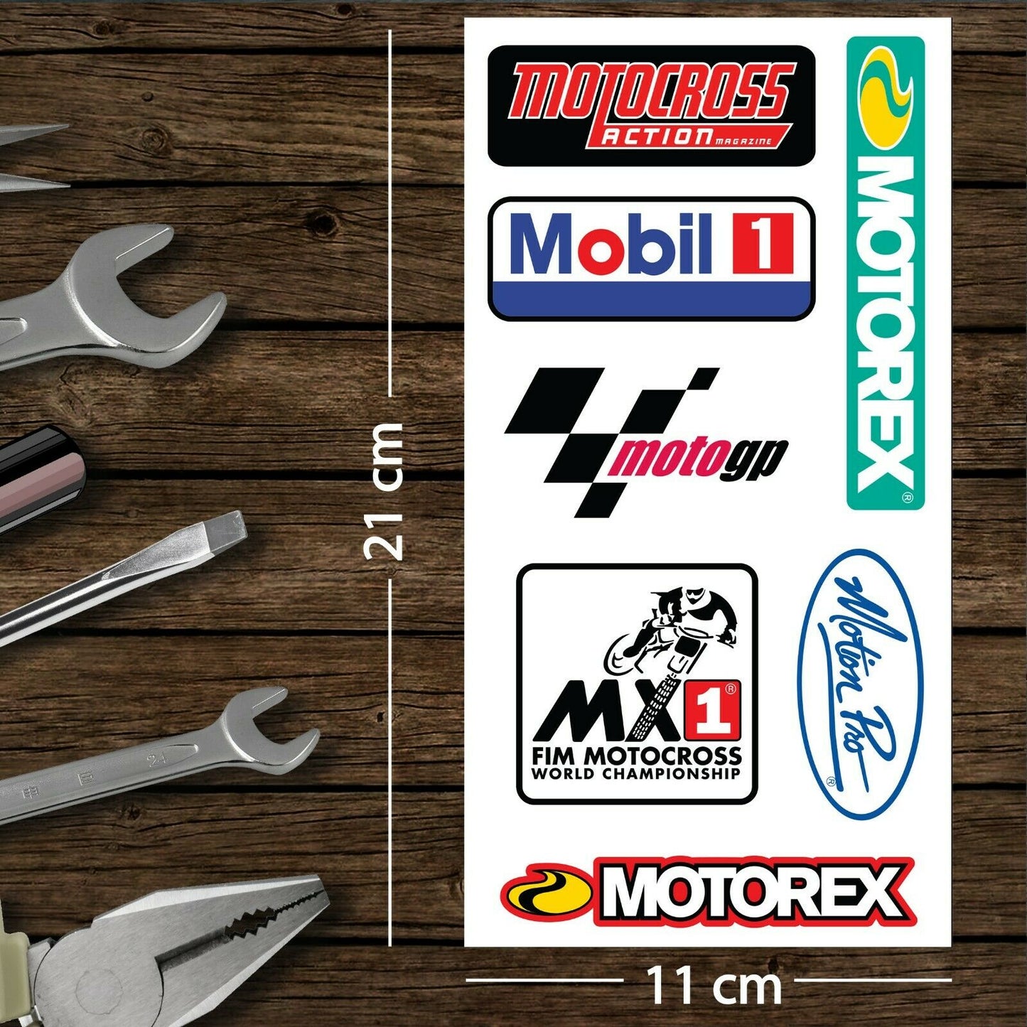 Assorted Motorcycle Bike Stickers Set Pack 13 Racing Decal