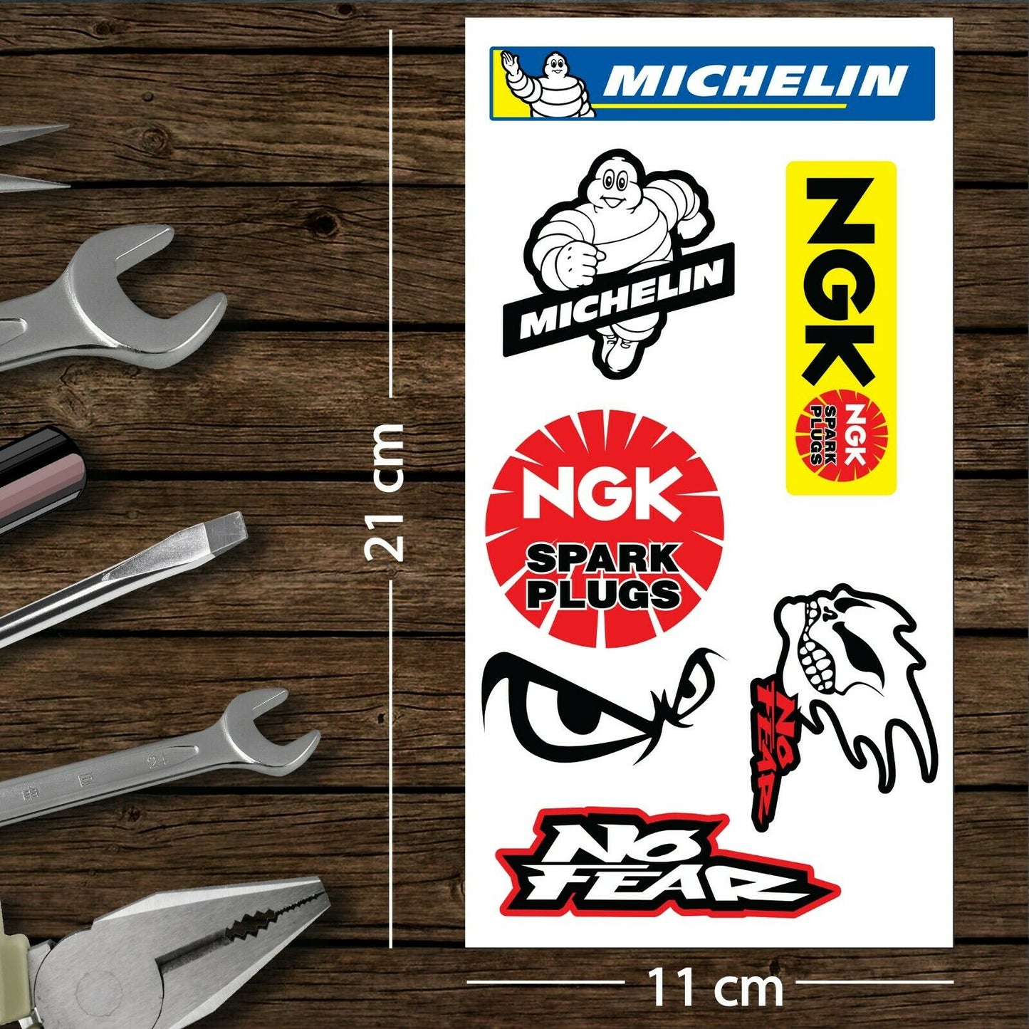 Assorted Motorcycle Bike Stickers Set Pack 14 Racing Decal