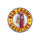 Red Crown Gasoline PinUp Girl Sticker