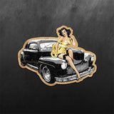 Vintage Buick Pin Up Girl Sticker