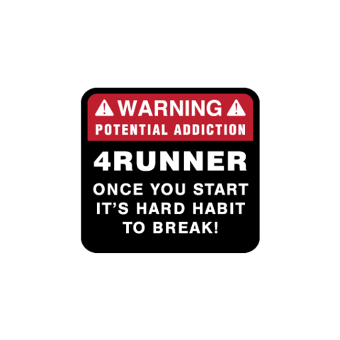 Warning Potential Addiction Sticker - Available in many options
