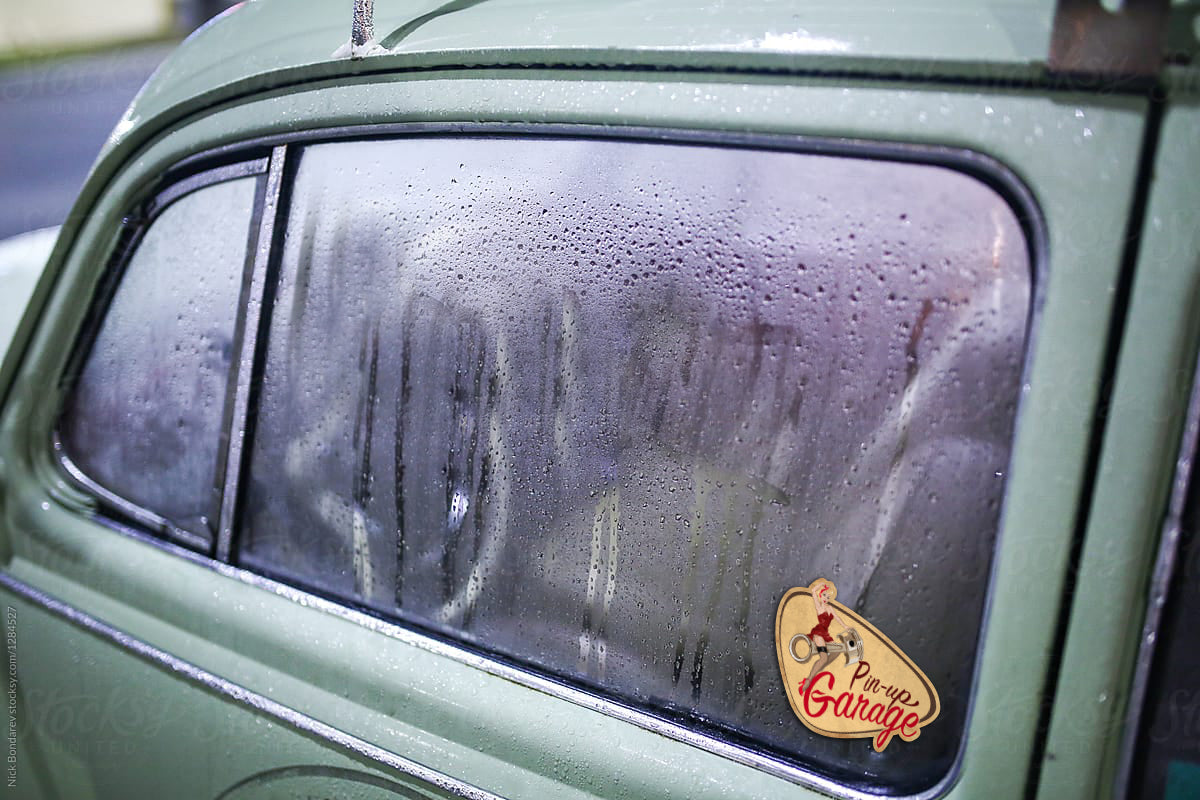 Retro Garage Piston PinUp Girl Sticker