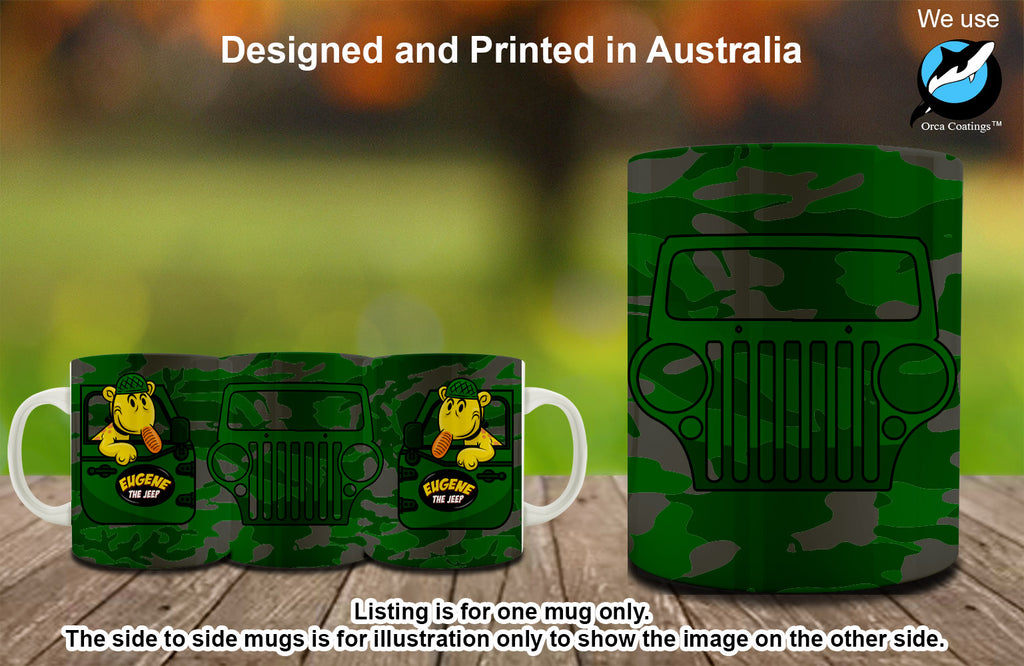 Eugene Camouflage Army Pattern Mug for Jeep Lover