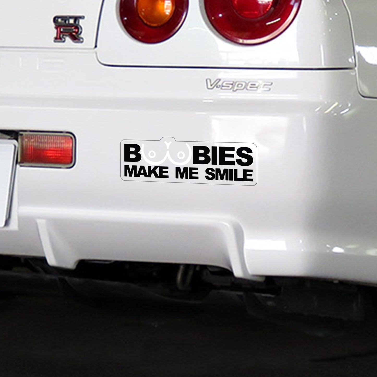 Boobies Make Me Smile Sticker