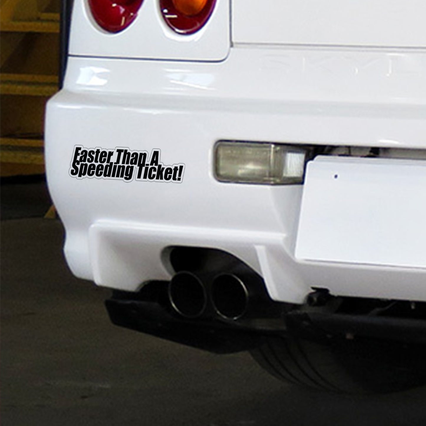 Faster Than A Speeding Ticket Sticker