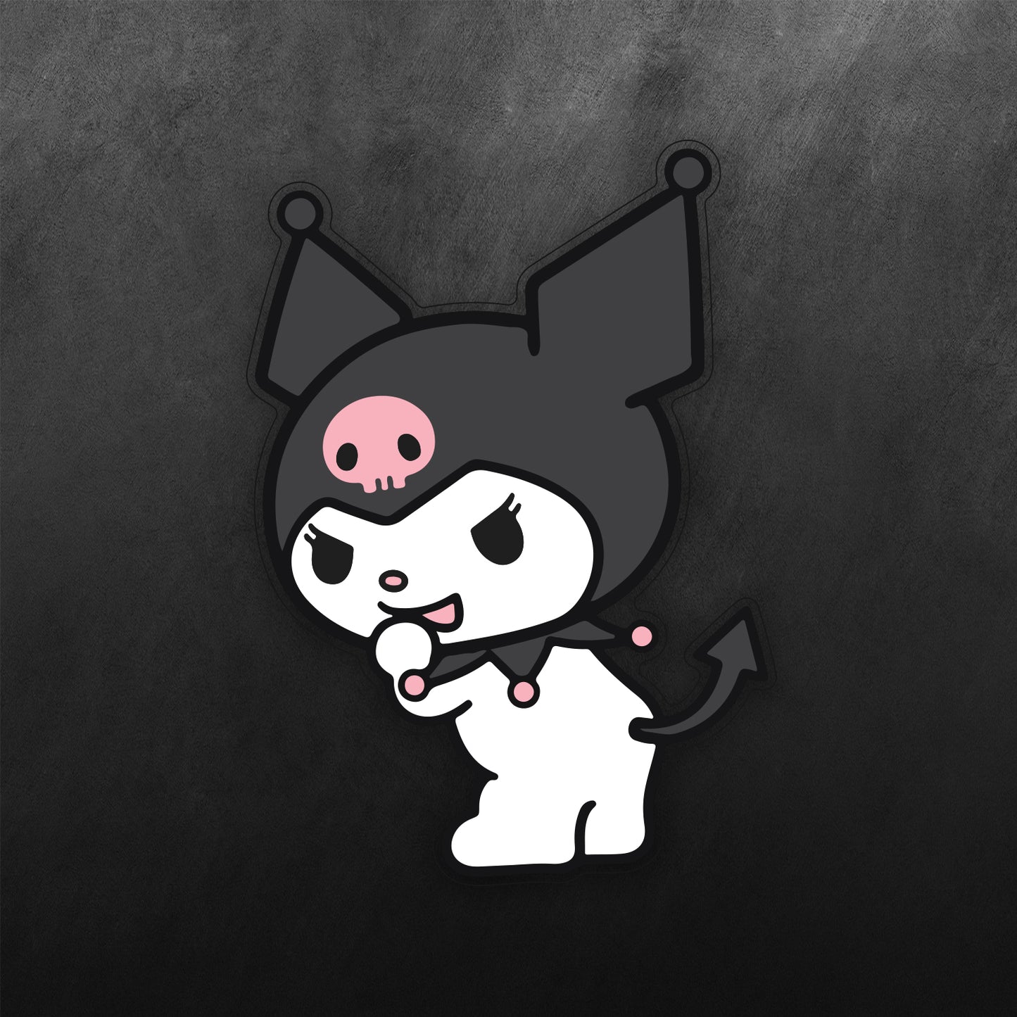 Kuromi Melody Rival Laughing Sticker
