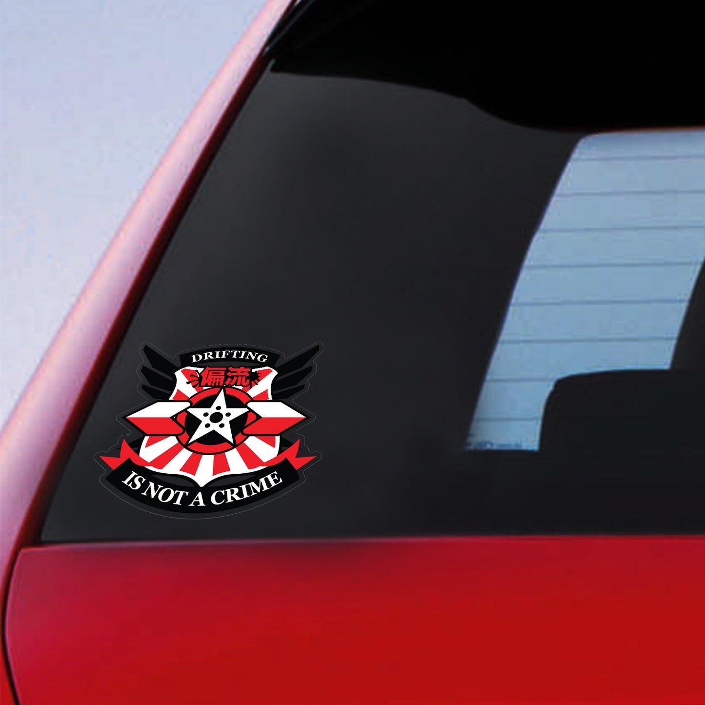 Drifting Is Not A Crime Badge Sticker