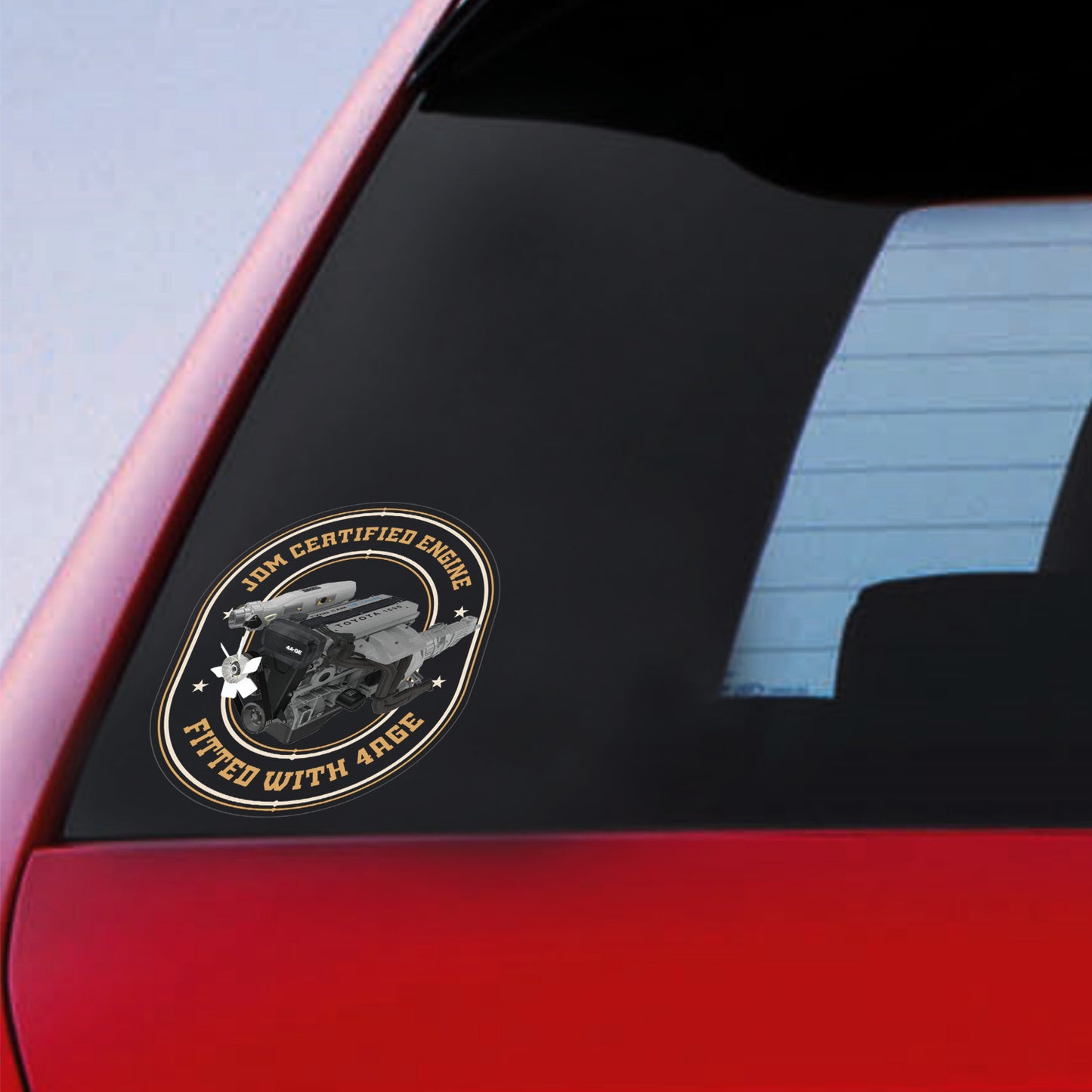 4AGE Engine JDM Sticker for Toyota Sprinter and Corolla