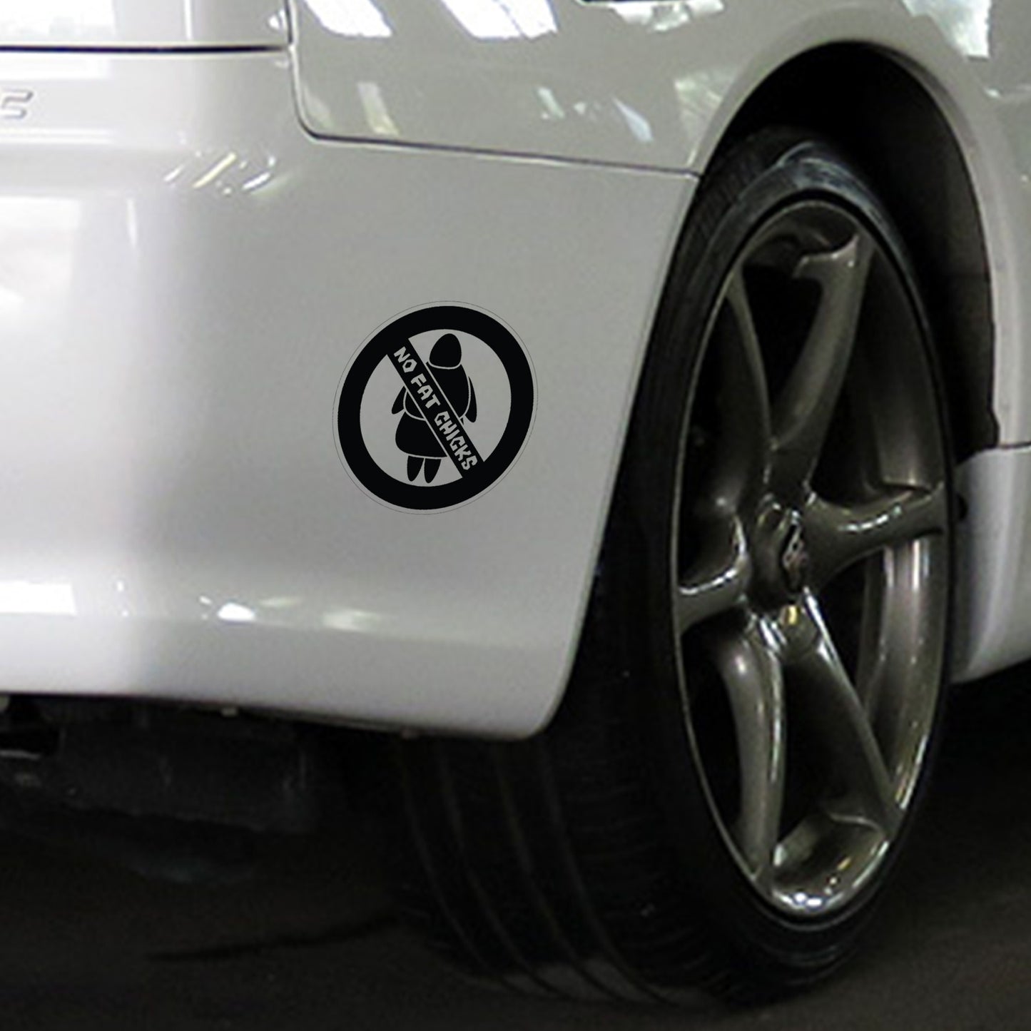 No Fat Chicks Banned Sticker