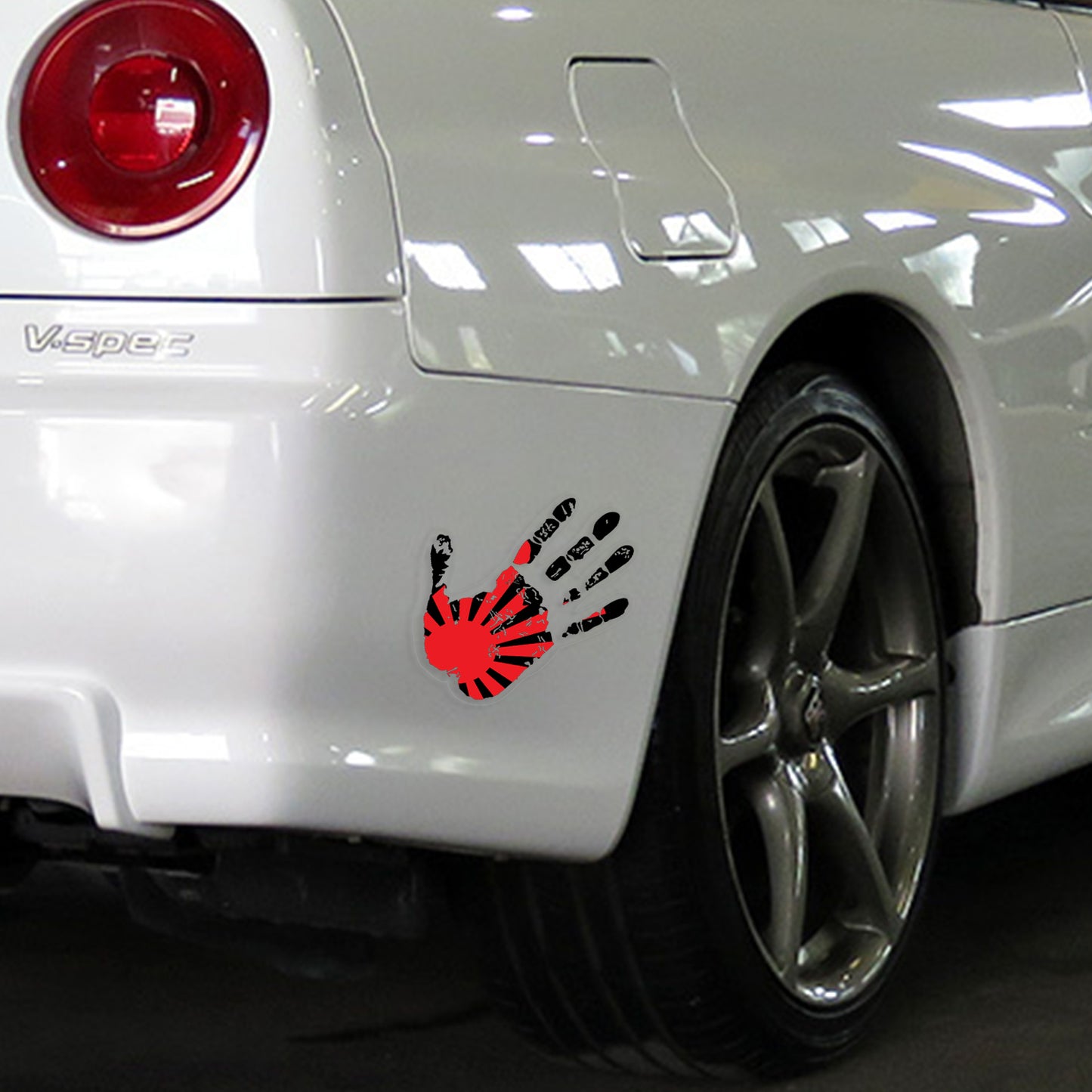 JDM Hand Rising Sun Print Sticker