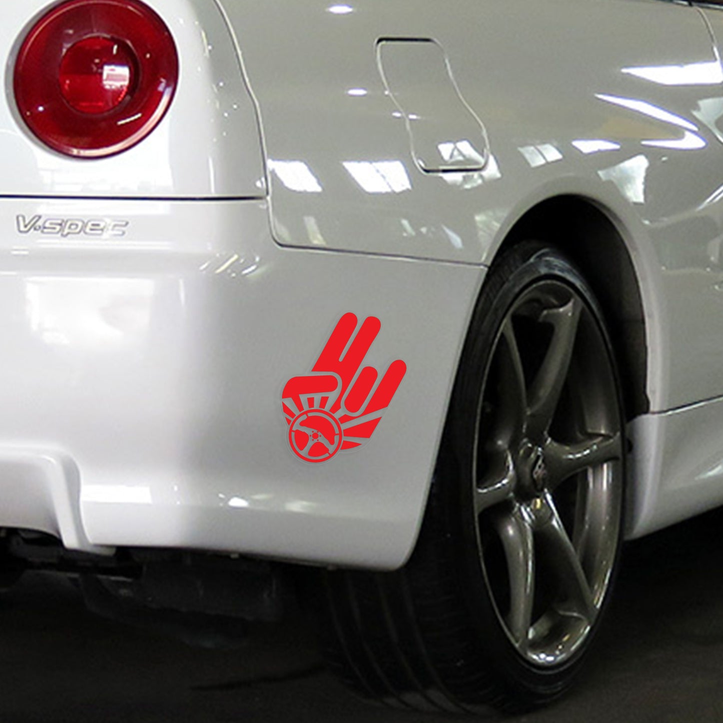 JDM Hand Rising Sun Shocker Steering Wheel Sticker