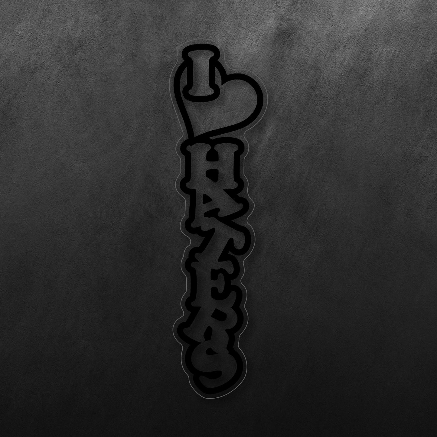 JDM I Love Haters Vertical Sticker