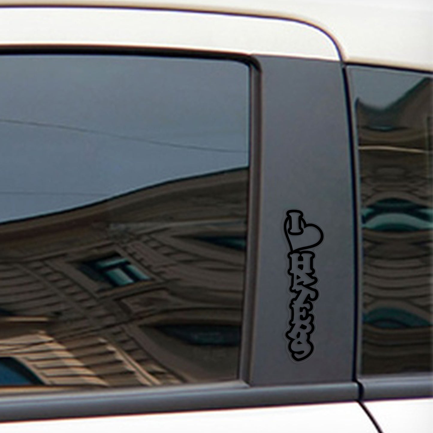 JDM I Love Haters Vertical Sticker