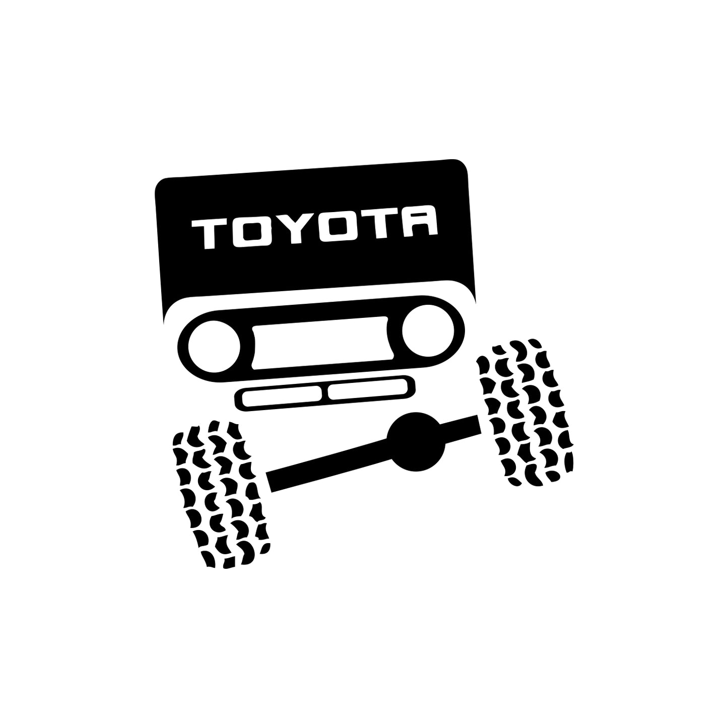 Face Front View Sticker for FJ40