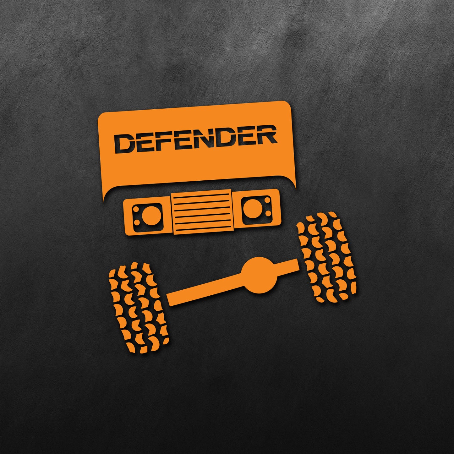 Face Front View Sticker for Defender