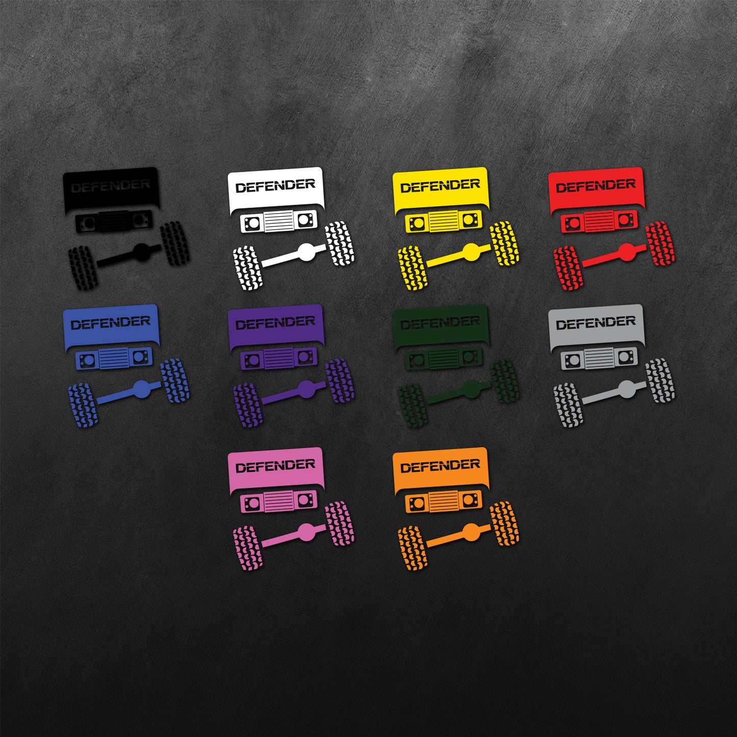 Face Front View Sticker for Defender