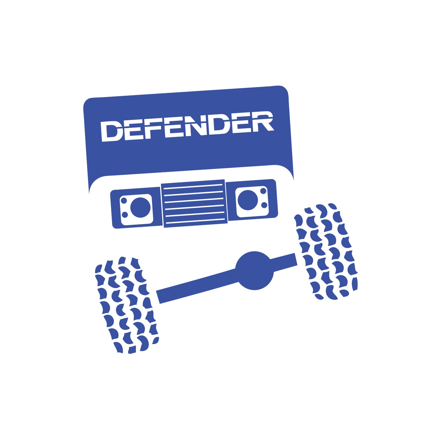 Face Front View Sticker for Defender