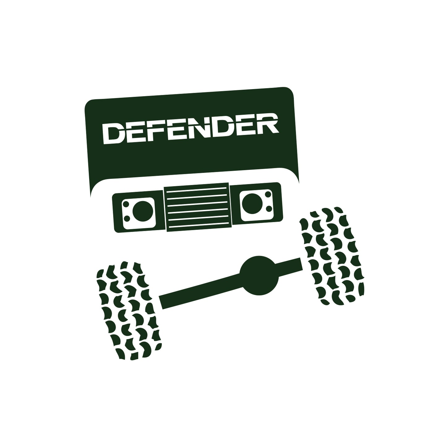 Face Front View Sticker for Defender