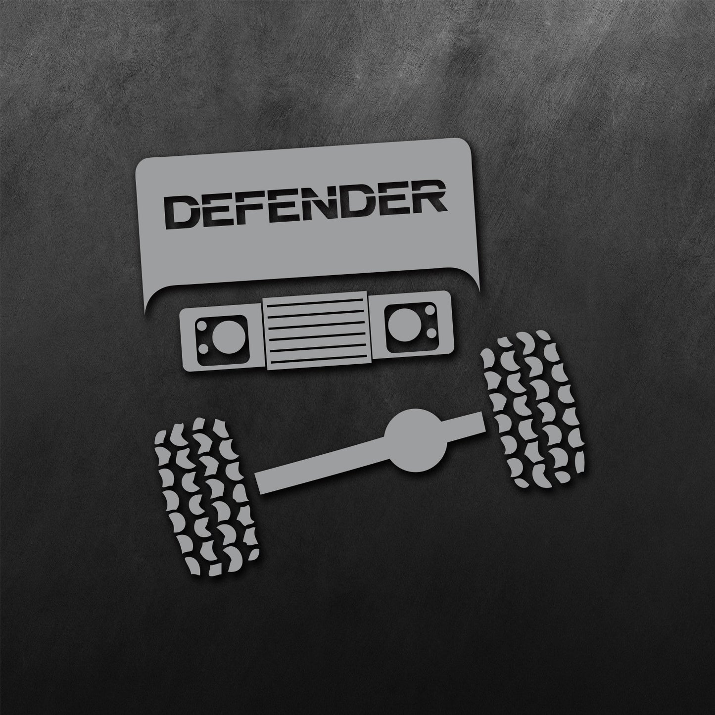 Face Front View Sticker for Defender