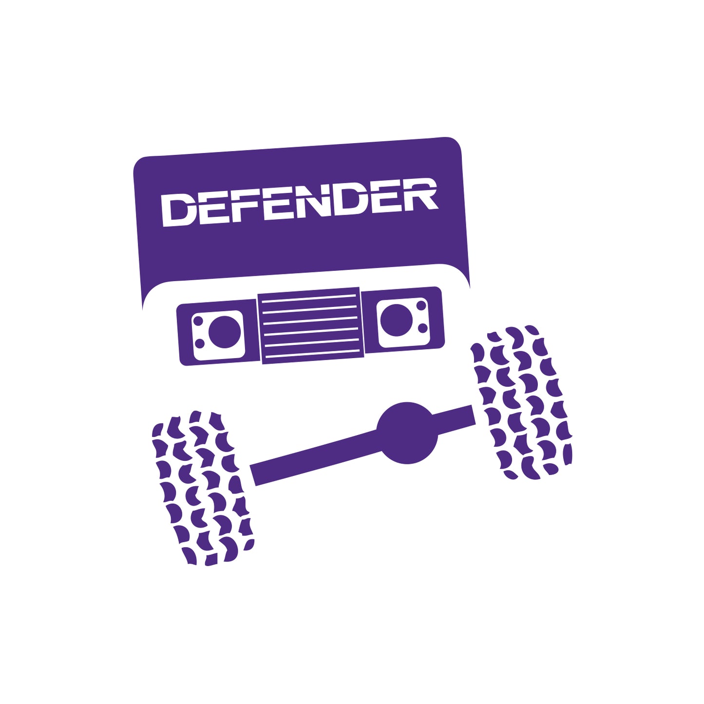 Face Front View Sticker for Defender