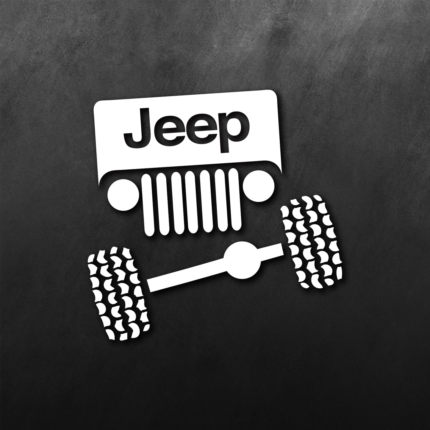 Face Front View Sticker for Jeep