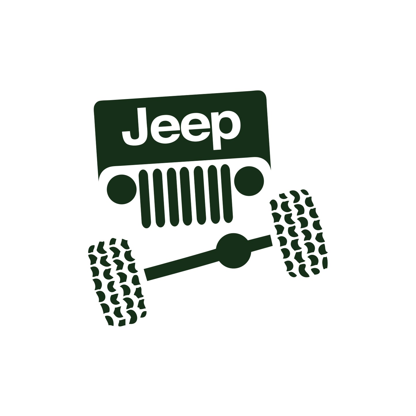 Face Front View Sticker for Jeep