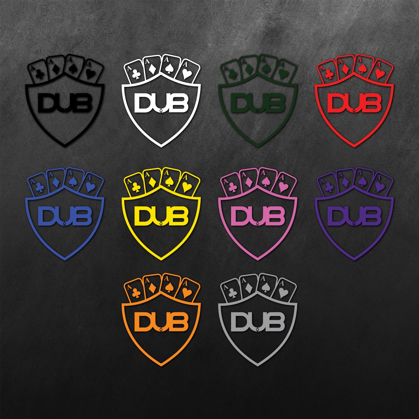 Dub Card Shild Sticker