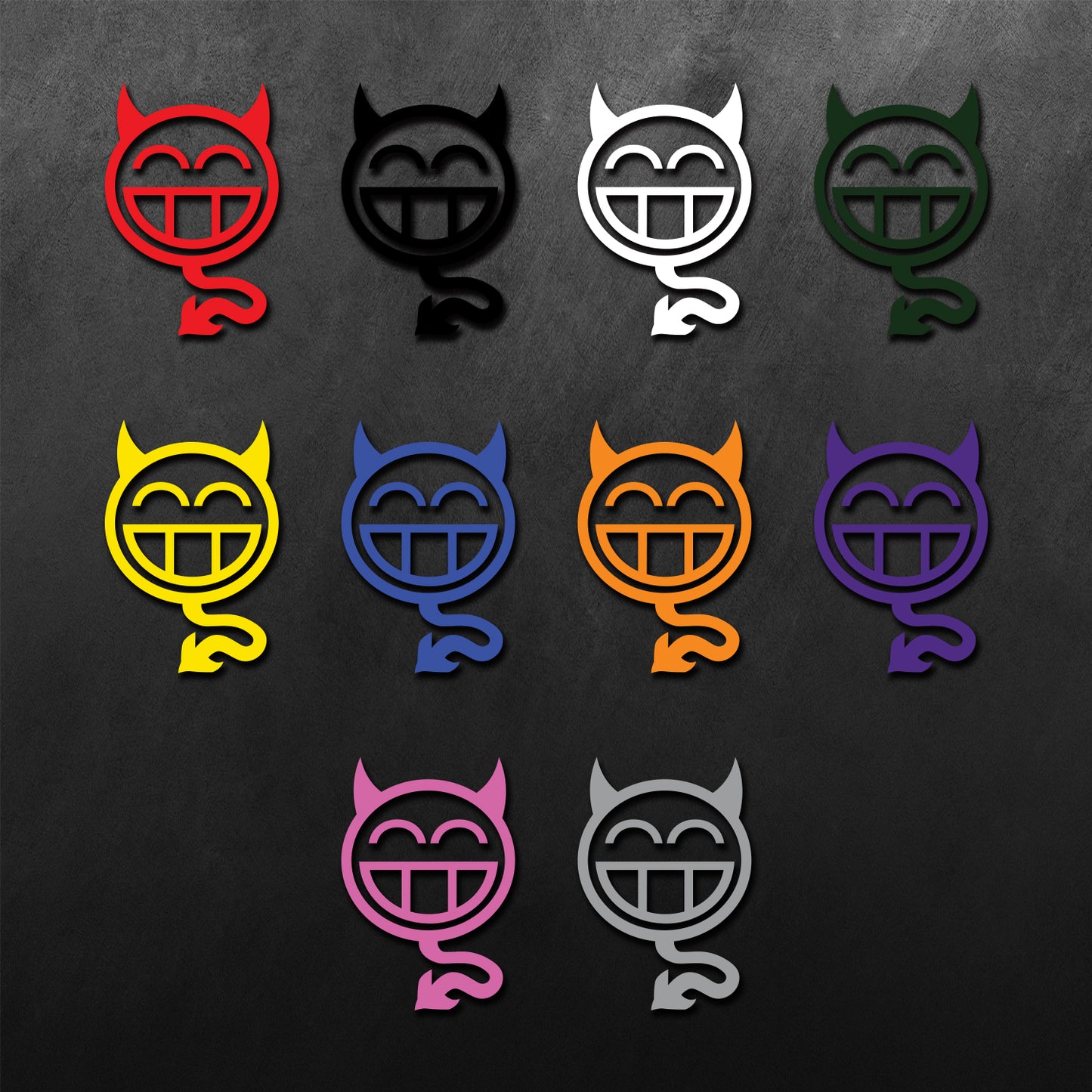 Emoticon Big Grin Devil Sticker