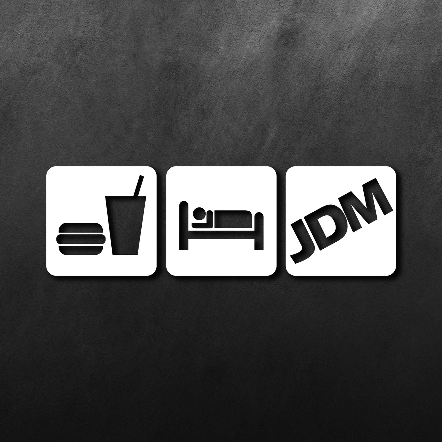 Eat Sleep JDM Block Sticker