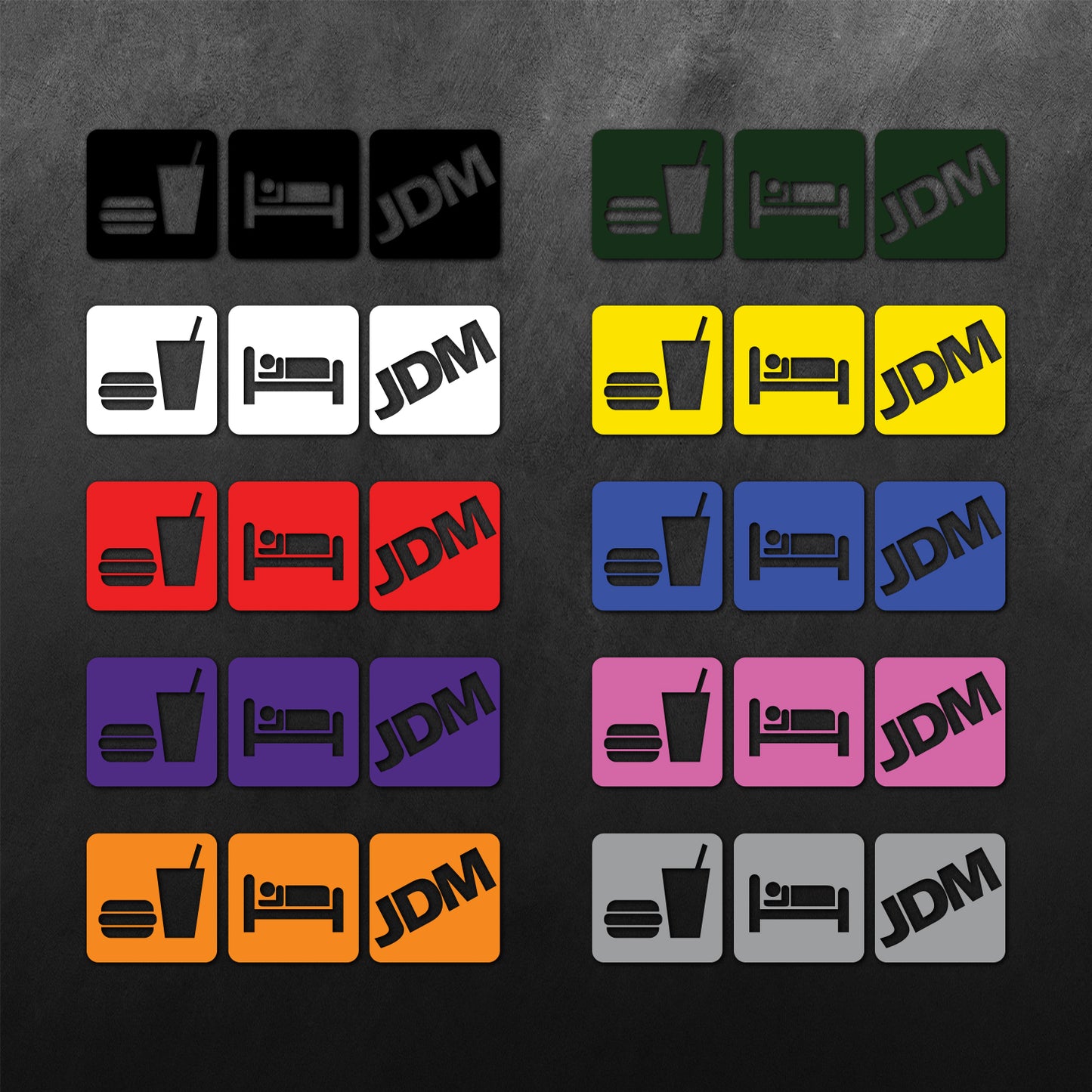 Eat Sleep JDM Block Sticker