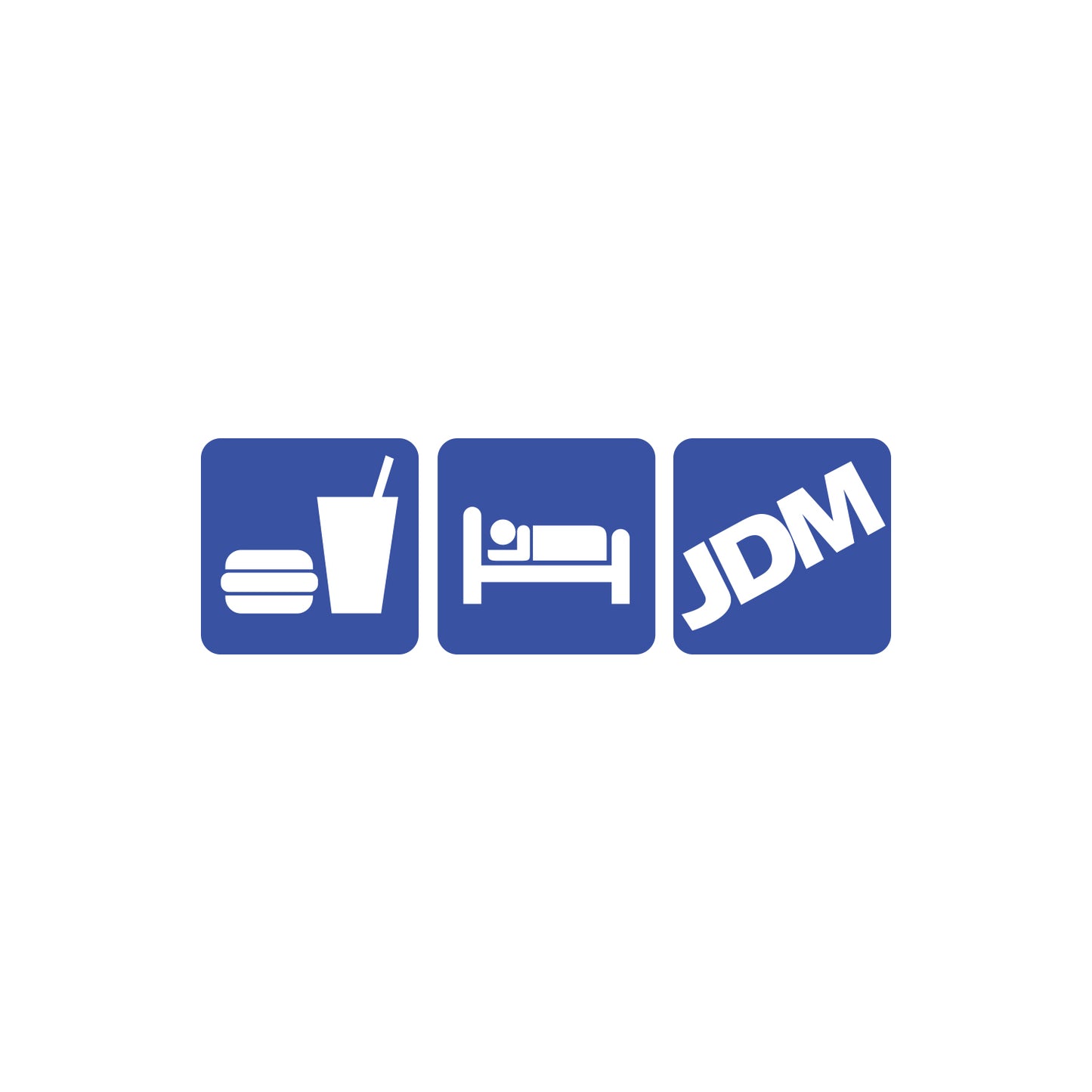 Eat Sleep JDM Block Sticker