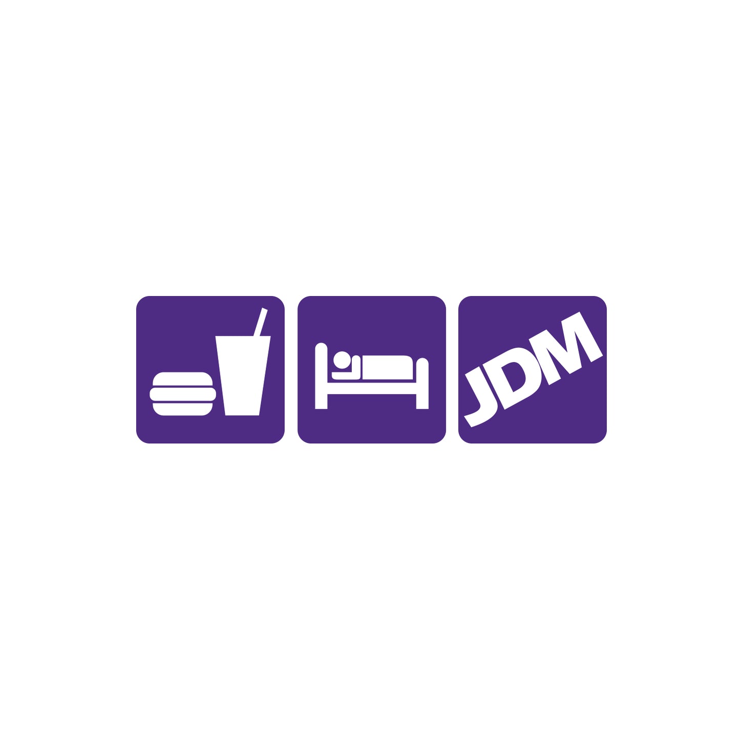 Eat Sleep JDM Block Sticker