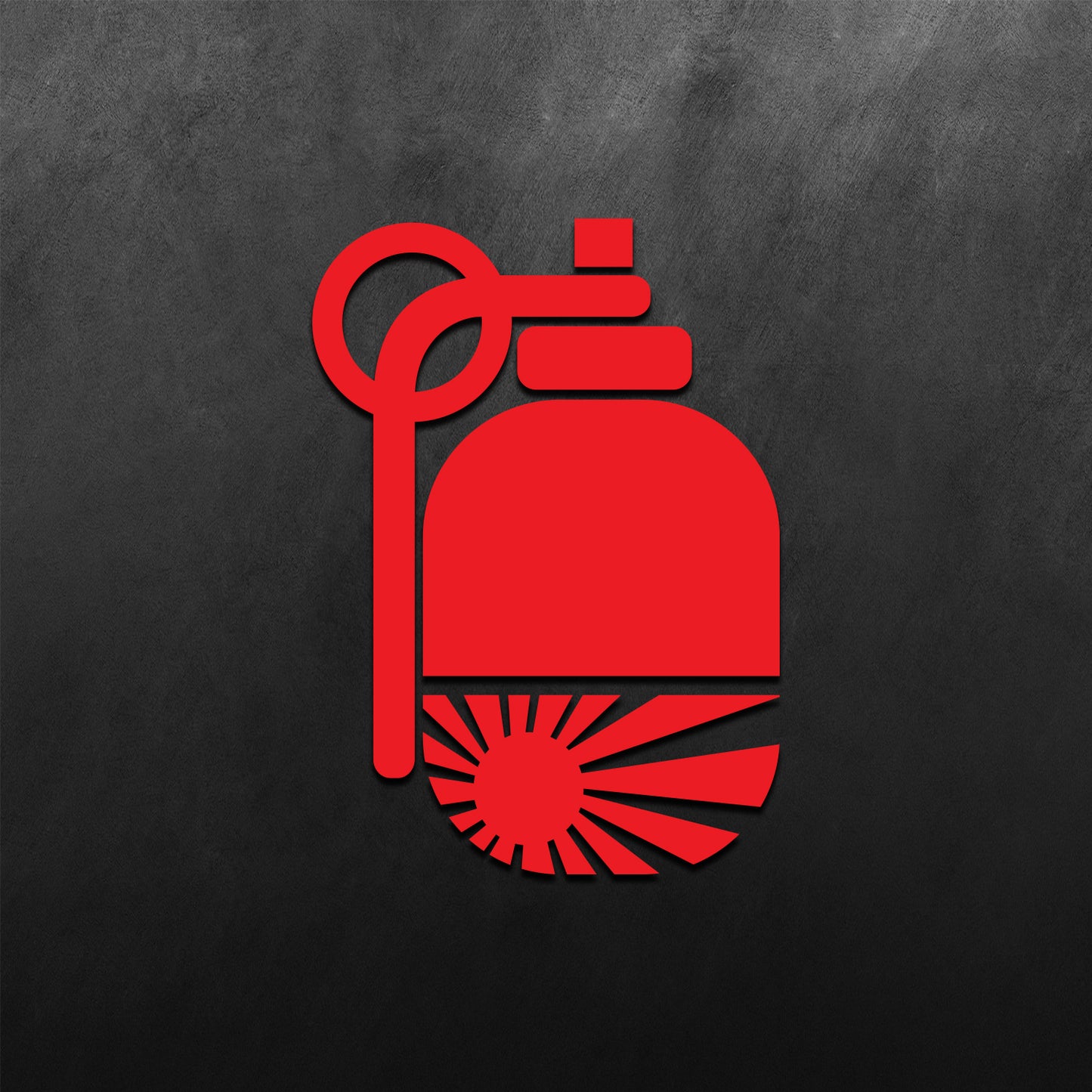 Grenade Half Rising Sun Sticker