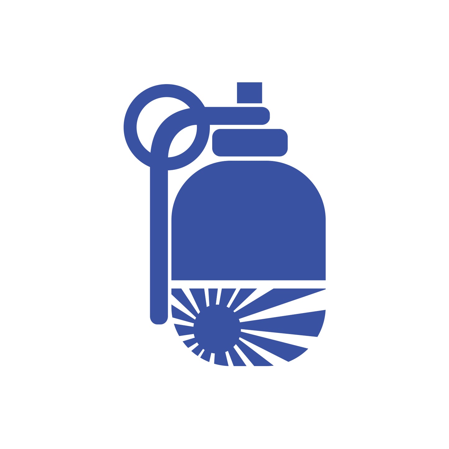 Grenade Half Rising Sun Sticker
