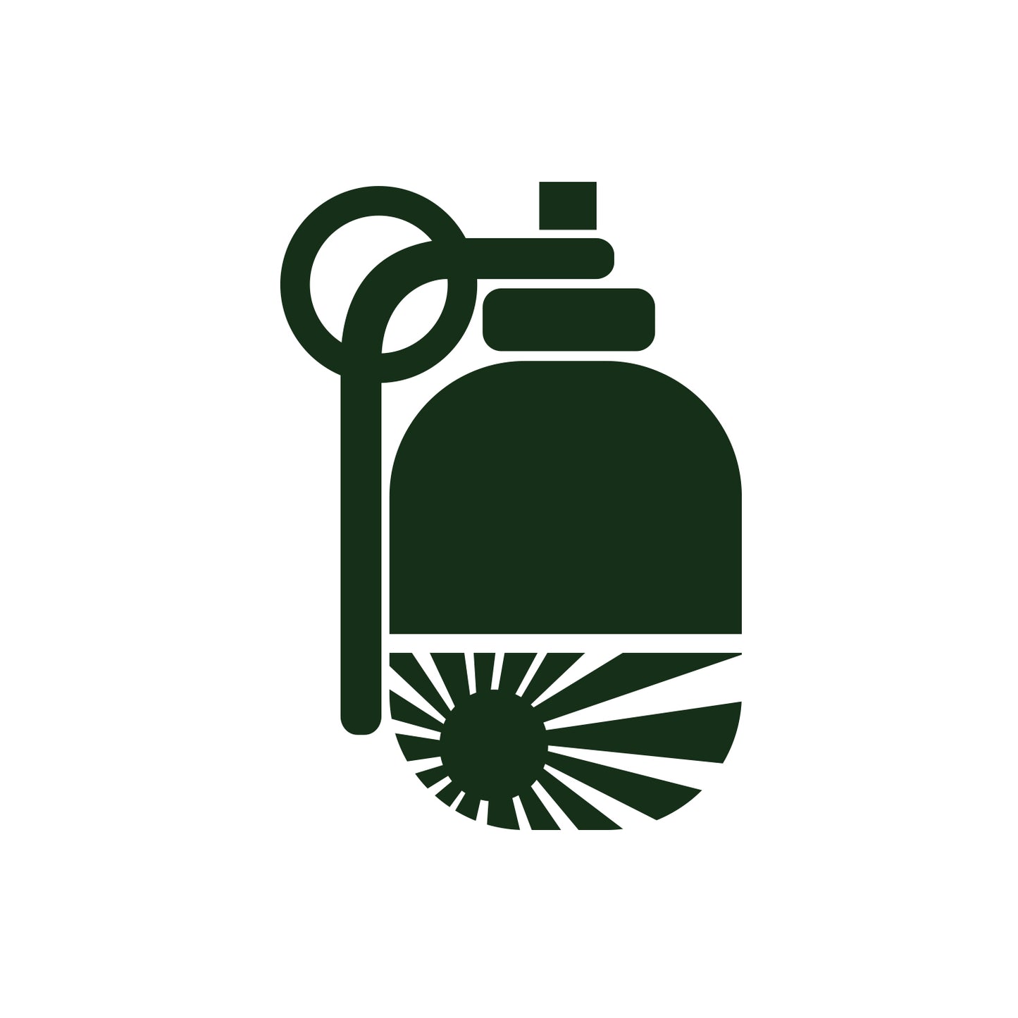 Grenade Half Rising Sun Sticker