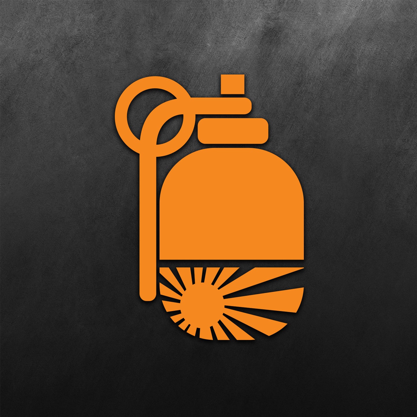 Grenade Half Rising Sun Sticker