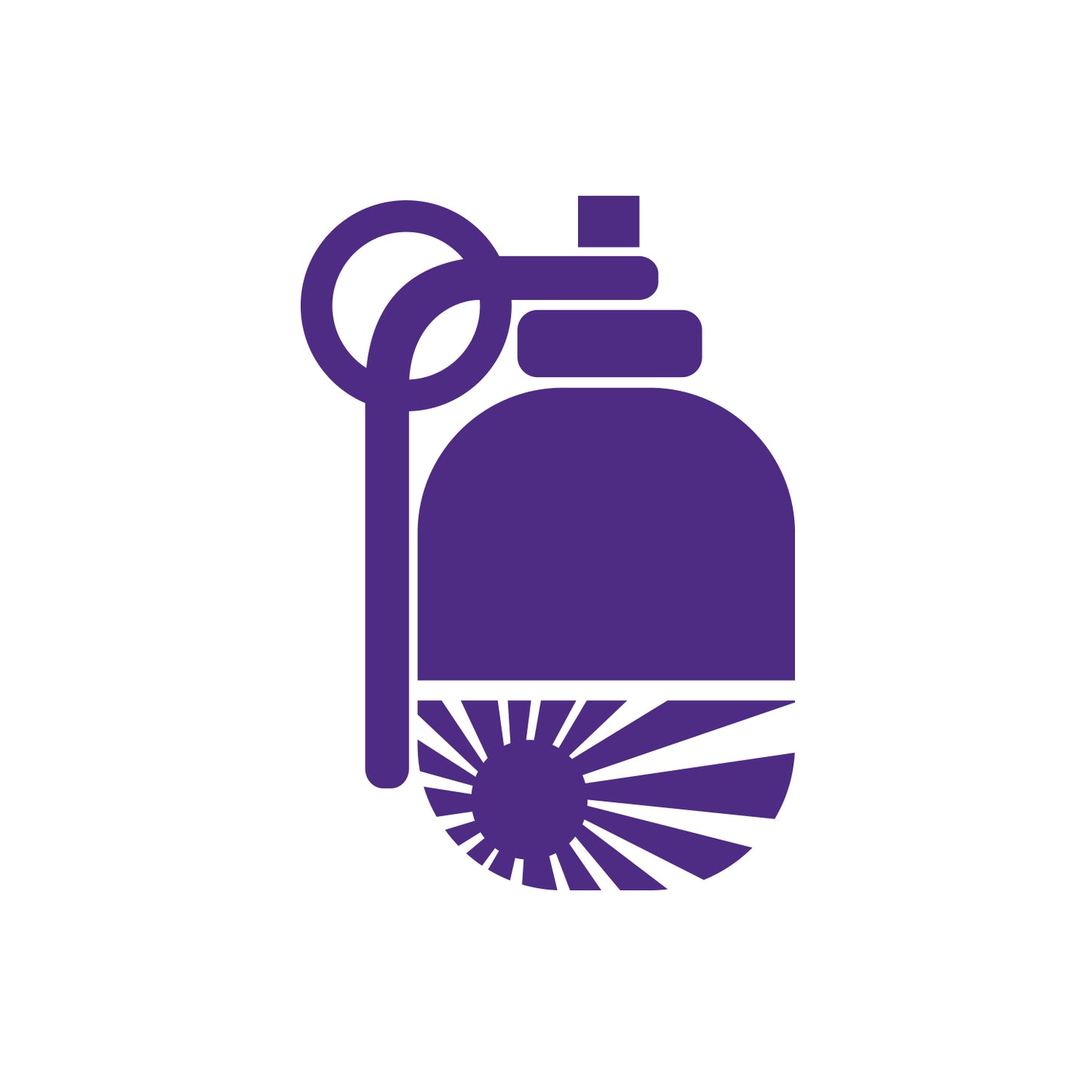 Grenade Half Rising Sun Sticker