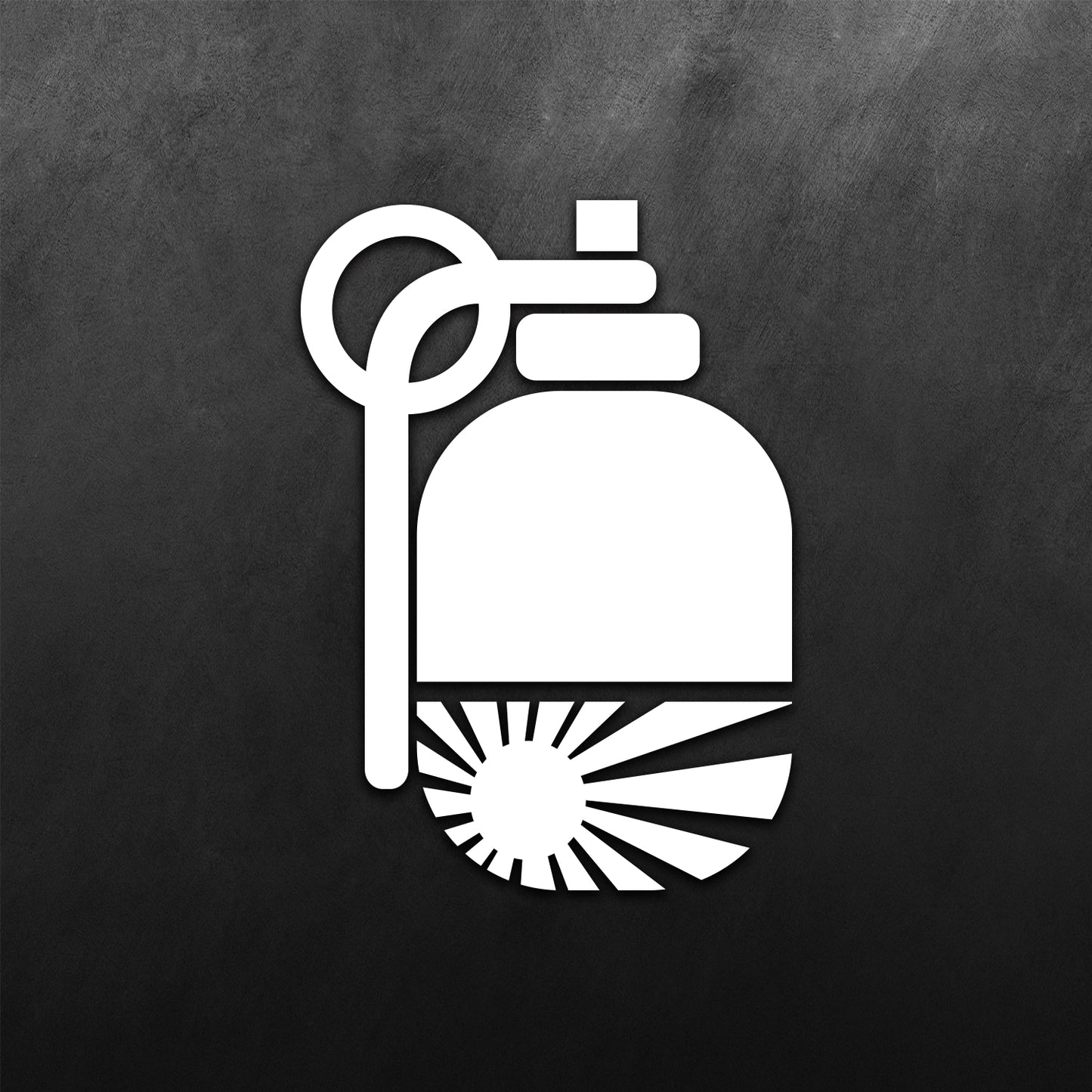 Grenade Half Rising Sun Sticker