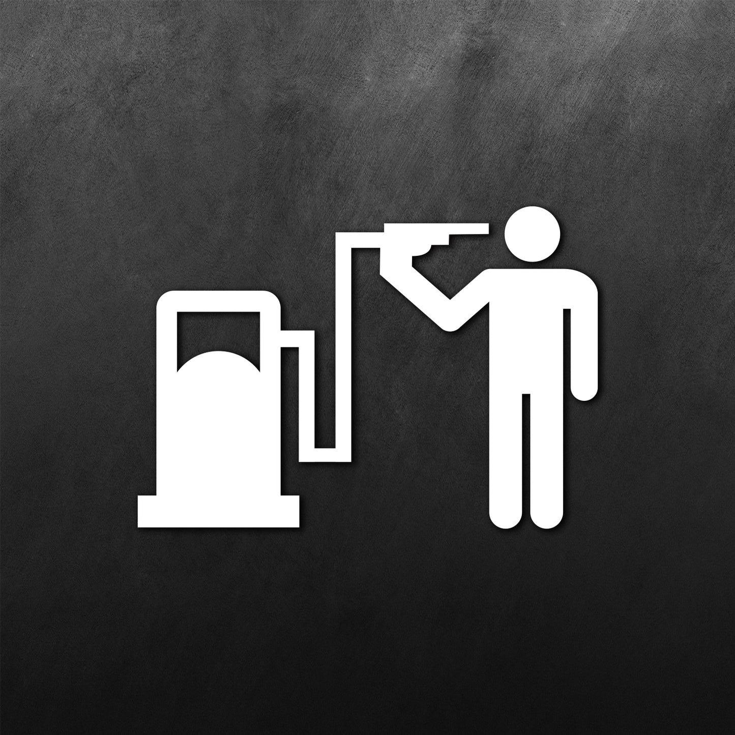 Stick Figure Gas Sticker