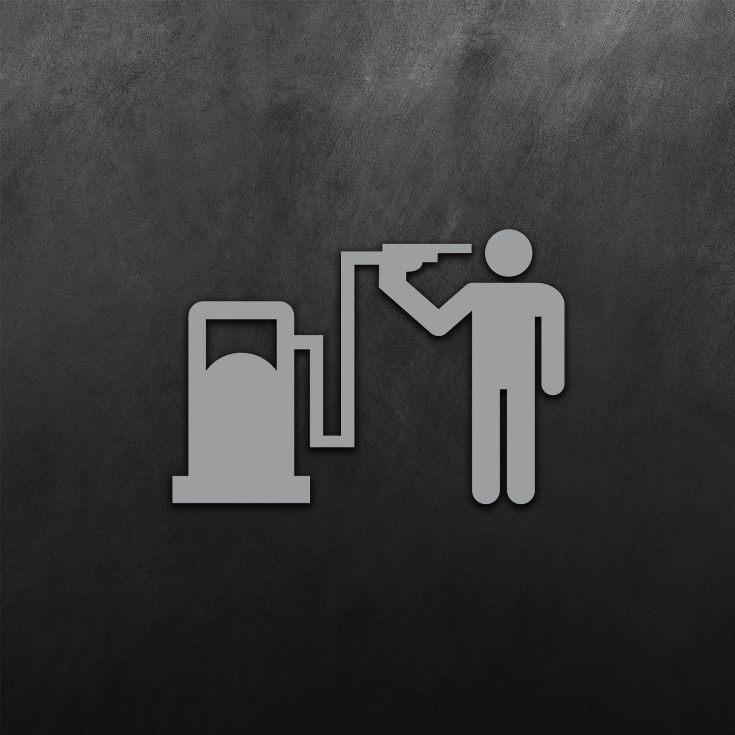 Stick Figure Gas Sticker