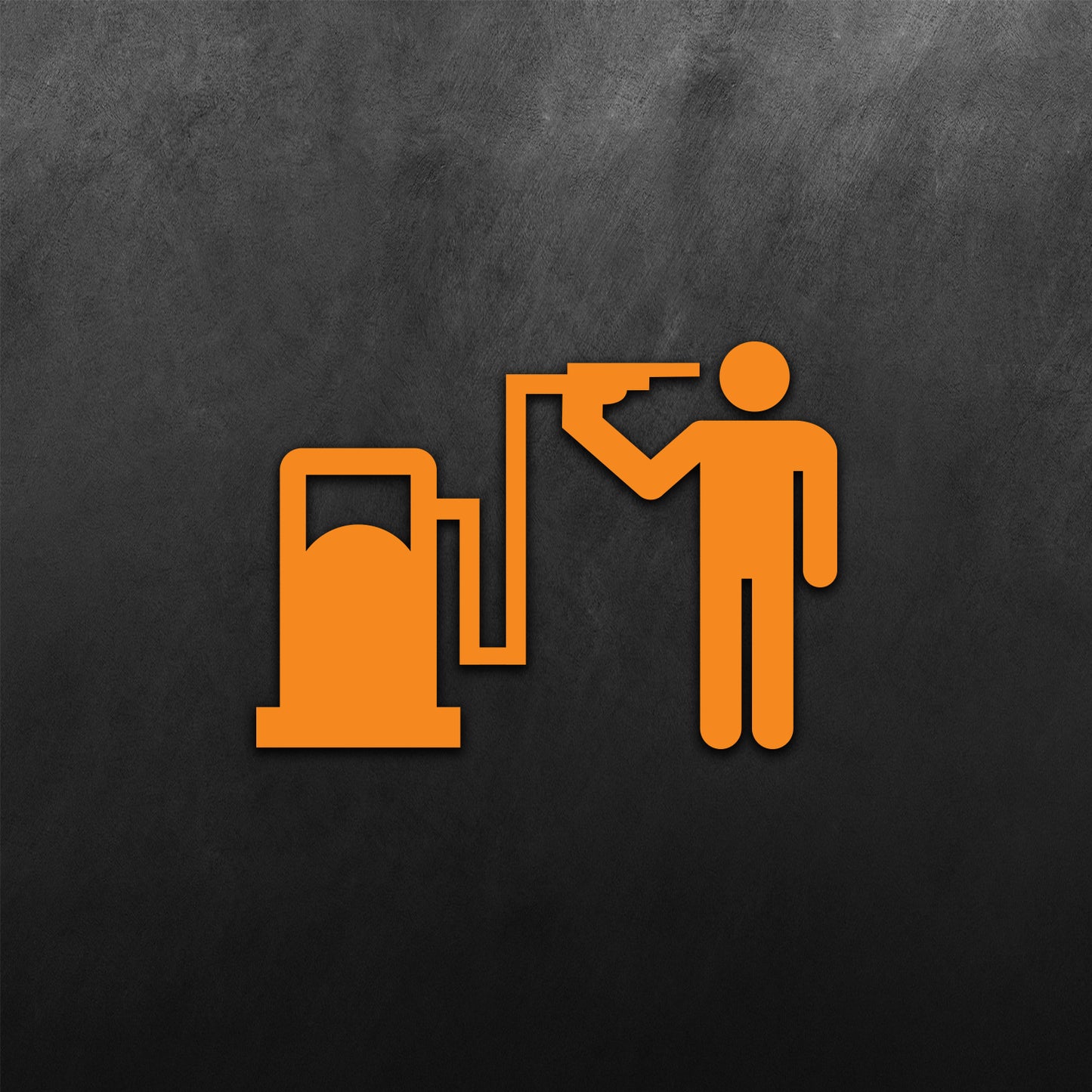Stick Figure Gas Sticker