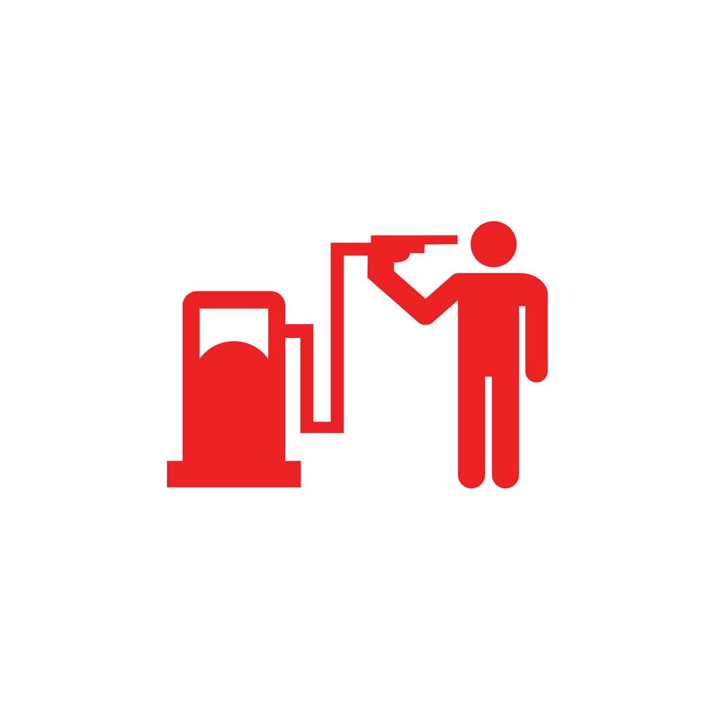 Stick Figure Gas Sticker