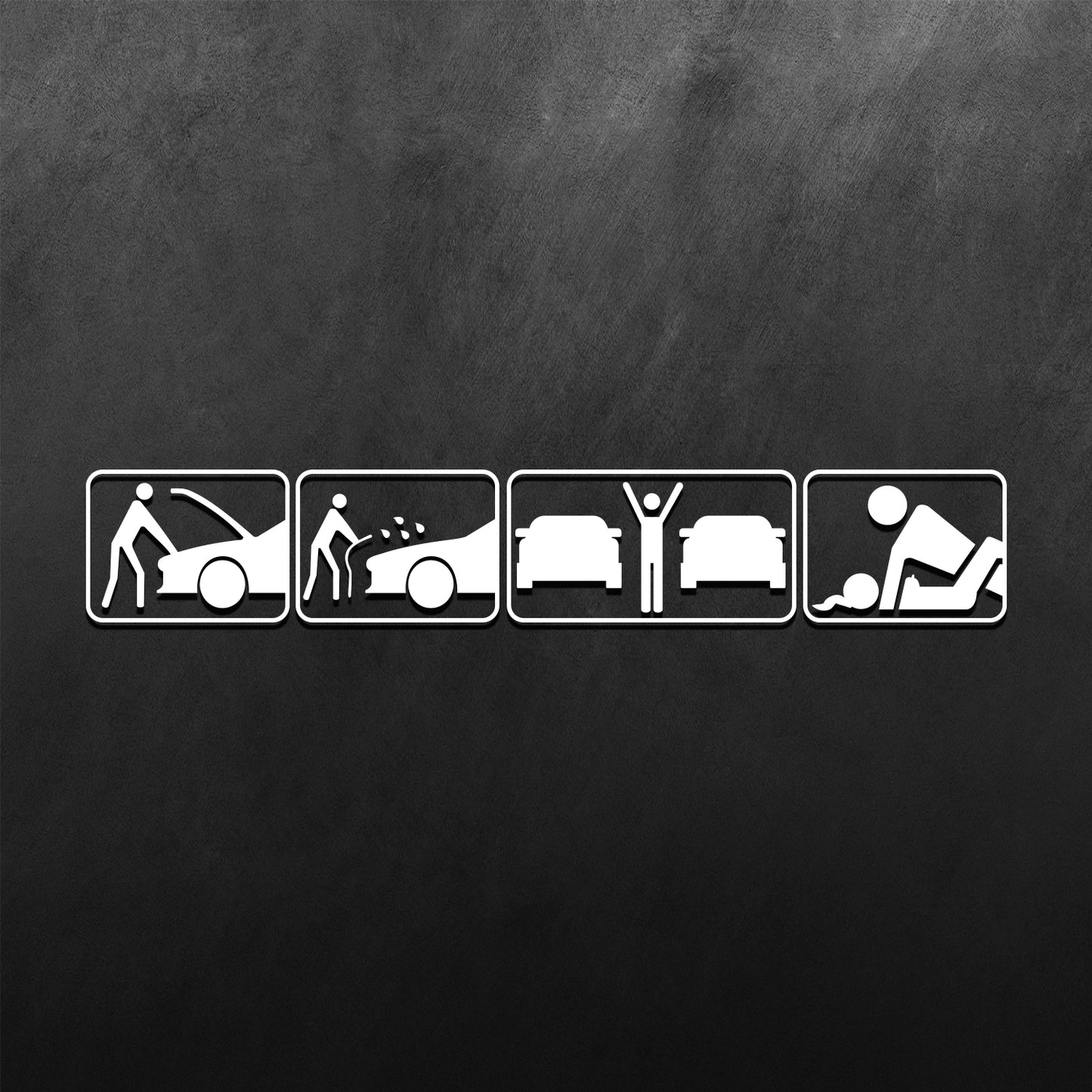 Morning, Noon, Night, Midnight Sticker