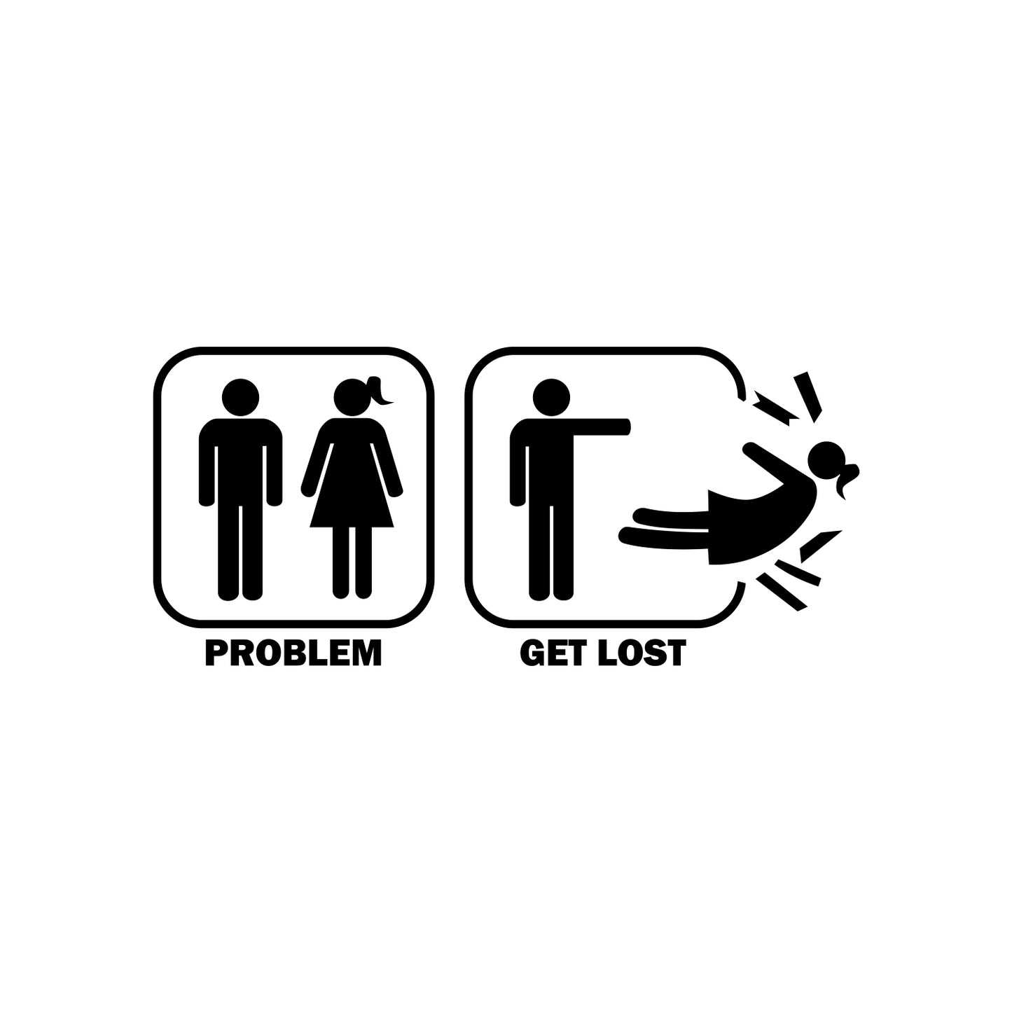 Problem Get Lost Sticker